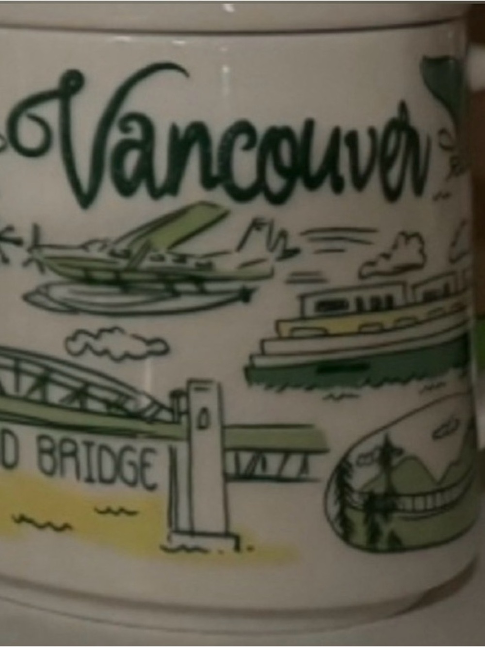Starbucks Vancouver Illustrated Ceramic Mug